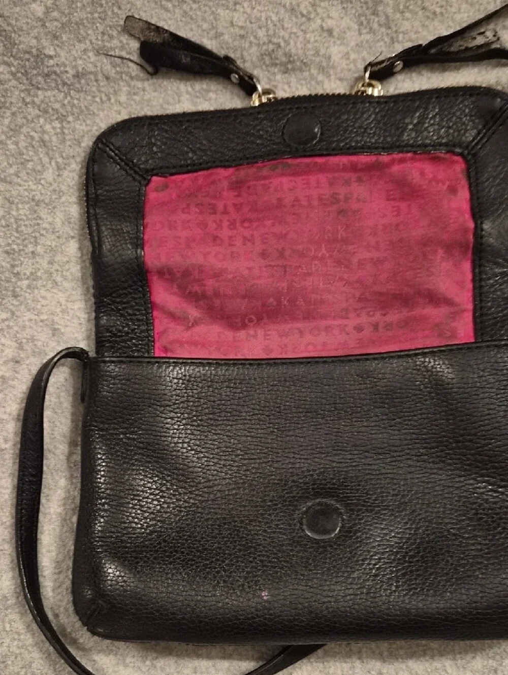 kate spade Black Pebbled Leather Crossbody Bag